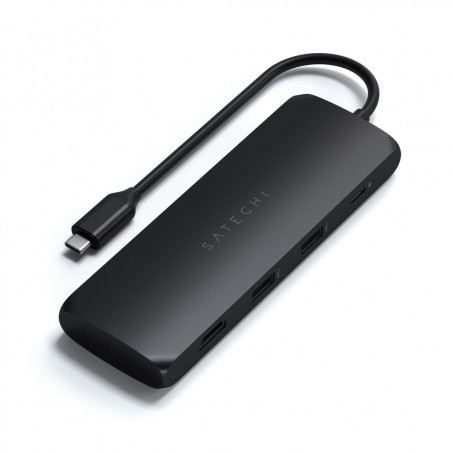 SATECHI HUB USB-C HYBRID MULTIPORT ADAPTER CON SSD - BLACK