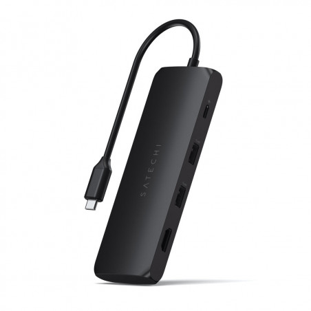SATECHI HUB USB-C HYBRID MULTIPORT ADAPTER CON SSD - BLACK