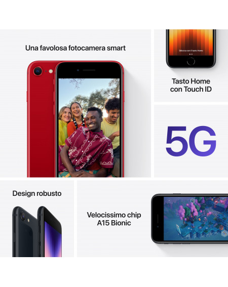 iPhone SE 2022 256GB Mezzanotte - Prodotto rigenerato grado AAA