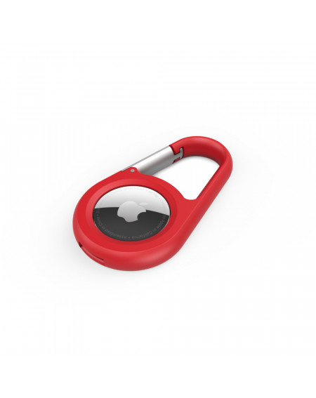 Secure holder AirTag con moschettone rosso
