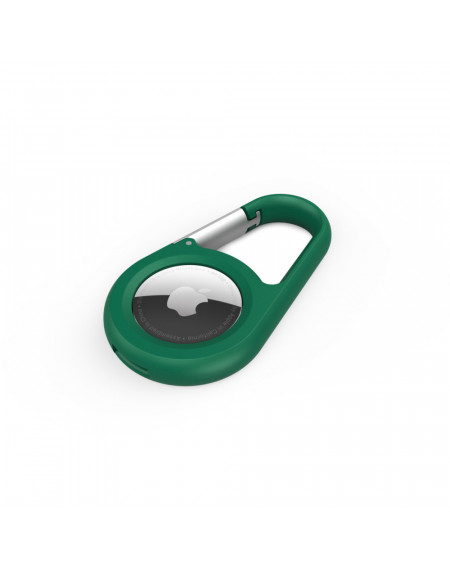 Secure holder AirTag con moschettone verde