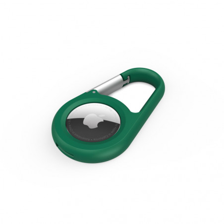 Secure holder AirTag con moschettone verde