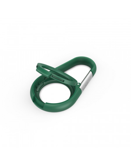 Secure holder AirTag con moschettone verde
