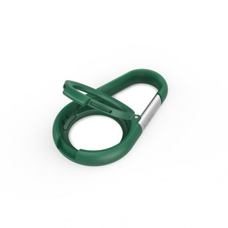 Secure holder AirTag con moschettone verde