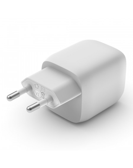 CARICABATTERIE CON PPS DUAL PORTA USB-C GAN 45W PD UNIVERSALE - BIANCO