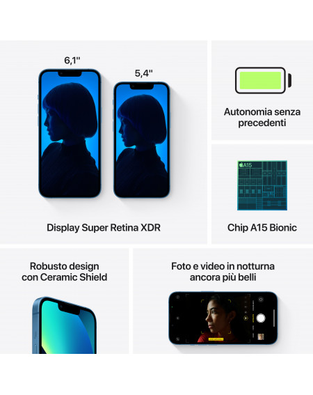 iPhone 13 128GB Blu - Prodotto rigenerato grado C