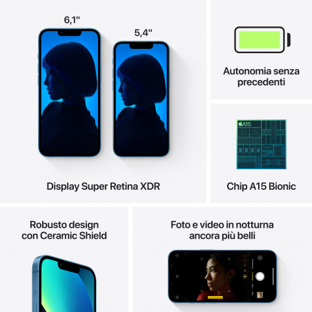 iPhone 13 128GB Blu - Prodotto rigenerato grado C