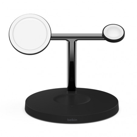 Stand di ricarica wireless magsafe 3 in 1 w.watch fast charge - black