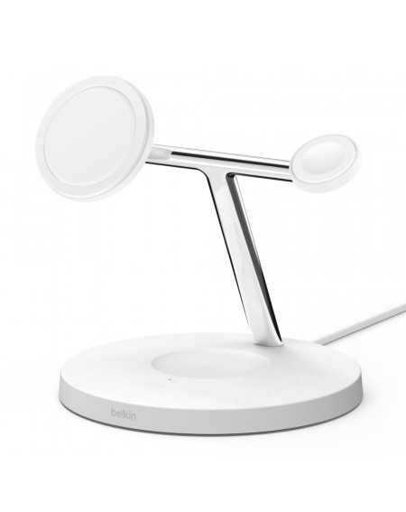 Stand di ricarica wireless magsafe 3 in 1 w.watch fast charge - white