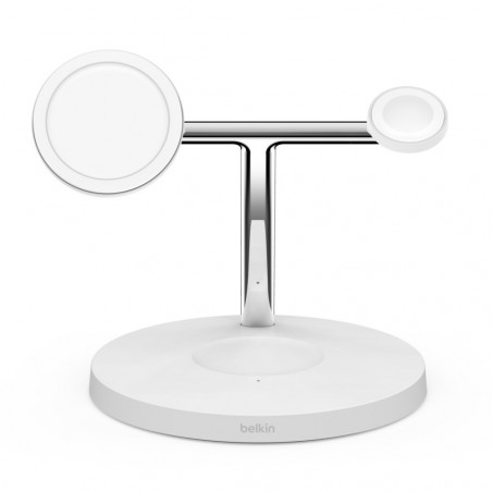 Stand di ricarica wireless magsafe 3 in 1 w.watch fast charge - white