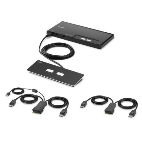 2-PORT DUAL HEAD DP KVM SWITCH PP4.0 W REMOTE