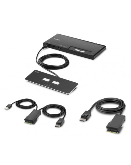 2-PORT SINGLE HEAD DP KVM SWITCH PP4.0 W REMOTE
