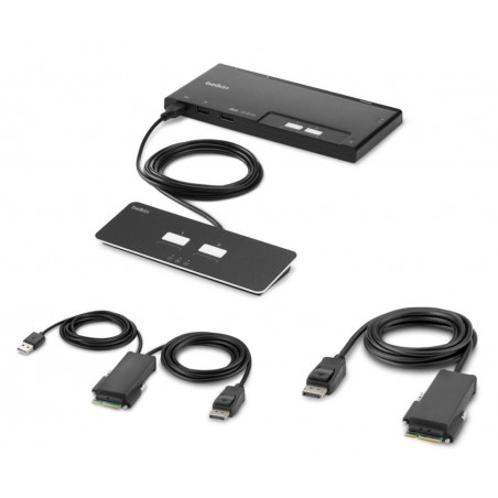 2-PORT SINGLE HEAD DP KVM SWITCH PP4.0 W REMOTE