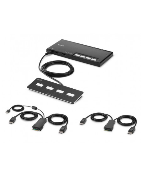 4-PORT DUAL HEAD DP KVM SWITCH PP4.0 W REMOTE