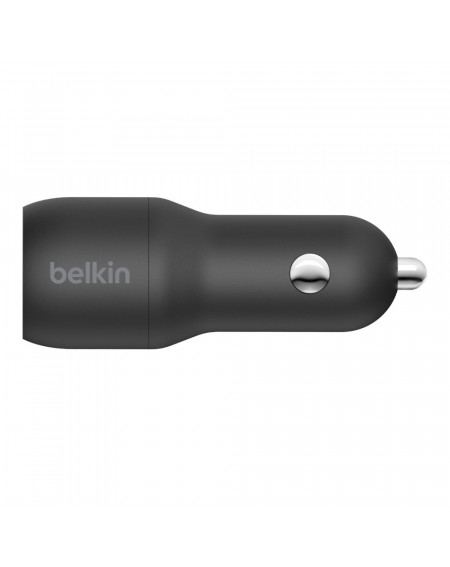 CARICABATTERIE AUTO DUE PORTE USB-A + CAVO USB-A A MICRO USB 1M - NERO