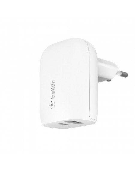 CARICABATTERIE CON PPS PORTA USB-C + USB-A 37W - BIANCO
