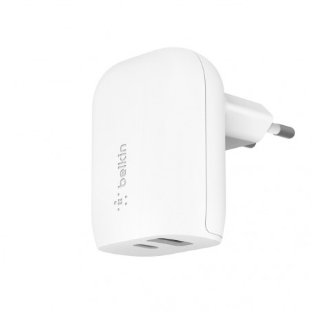 CARICABATTERIE CON PPS PORTA USB-C + USB-A 37W - BIANCO