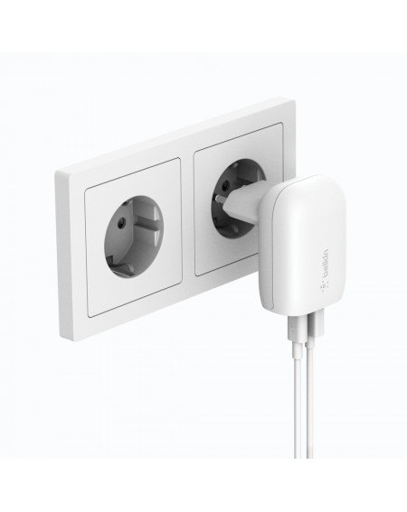 CARICABATTERIE CON PPS PORTA USB-C + USB-A 37W - BIANCO