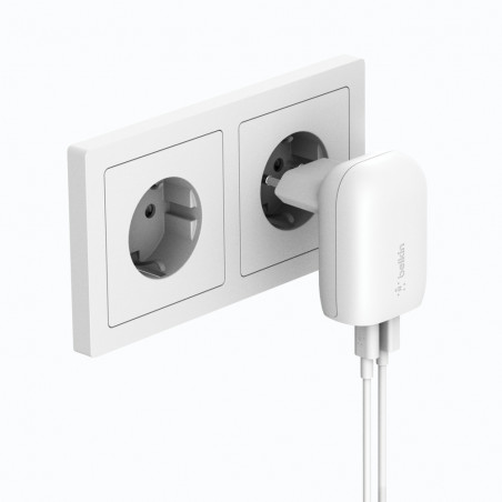 CARICABATTERIE CON PPS PORTA USB-C + USB-A 37W - BIANCO
