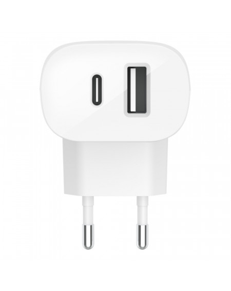 CARICABATTERIE CON PPS PORTA USB-C + USB-A 37W - BIANCO