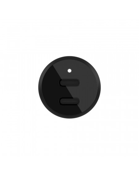 CARICABATTERIE DA AUTO CON DOPPIA PORTA USB-C 18W - NERO
