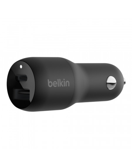 CARICABATTERIE DA AUTO CON PPS PORTA USB-C + USB-A 37W - NERO