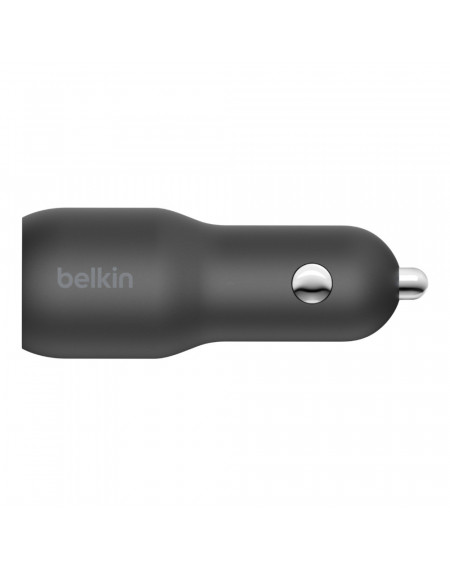 CARICABATTERIE DA AUTO CON PPS PORTA USB-C + USB-A 37W - NERO