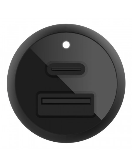 CARICABATTERIE DA AUTO CON PPS PORTA USB-C + USB-A 37W - NERO