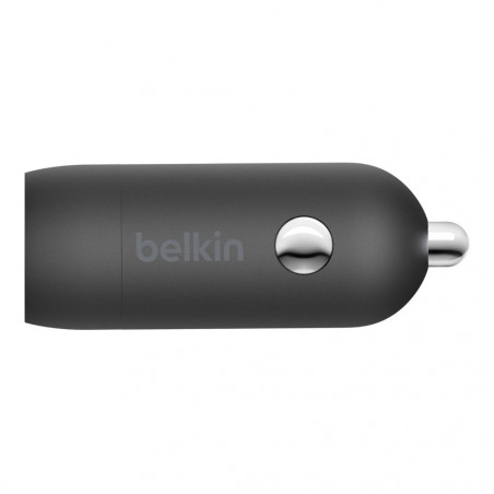 CARICABATTERIE DA AUTO USB-C 20W CON CAVO USB-C A LIGHTNING - NERO