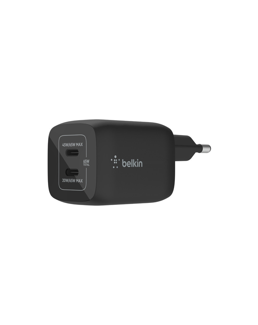 CARICABATTERIE DA PARETE DOPPIO GAN USB-C PPS 65W PPS - NERO CARICABATTERIE DA PARETE DOPPIO GAN USB-C PPS 65W PPS - NERO