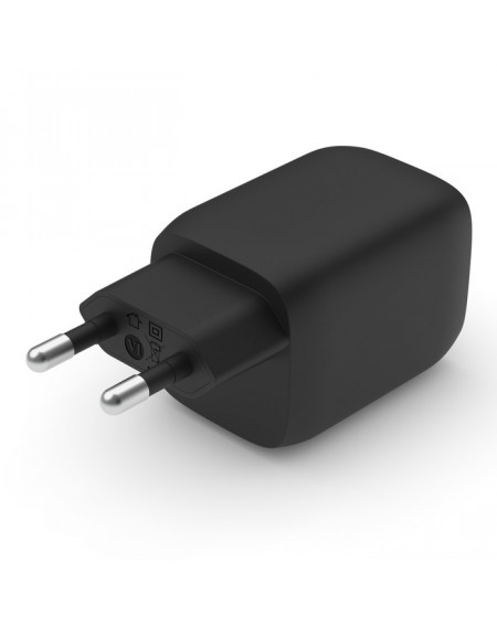 CARICABATTERIE DA PARETE DOPPIO GAN USB-C PPS 65W PPS - NERO