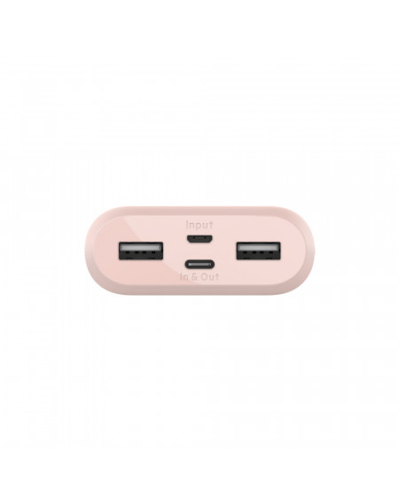 POWERBANK 10K 15W USB-C IN OUT + MICRO USB IN - ROSA
