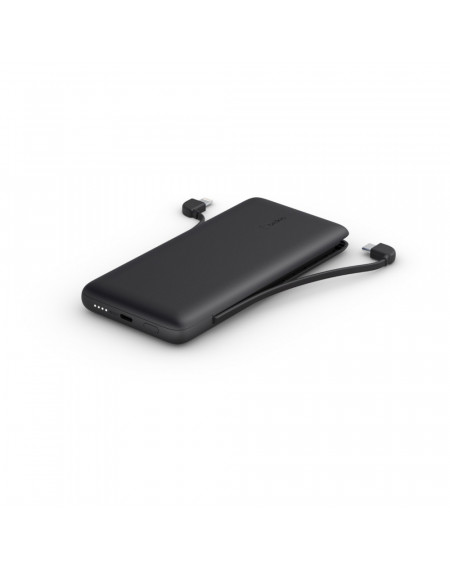 POWERBANK 10K 23W PD USB-C IN OUT E LIGHTNING OUT CAVI INCLUSI - NERO