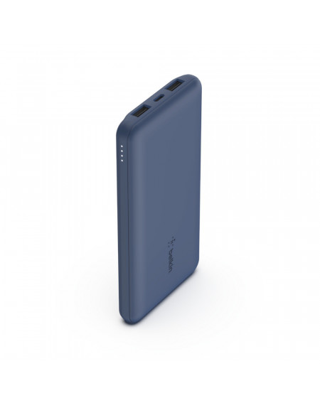 10K POWERBANK WITH USB-A USB-C CABLE - BLUE