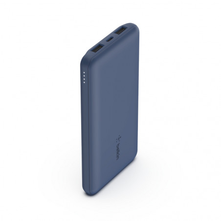 POWERBANK 10K CON CAVO USB-A USB-C - BLU