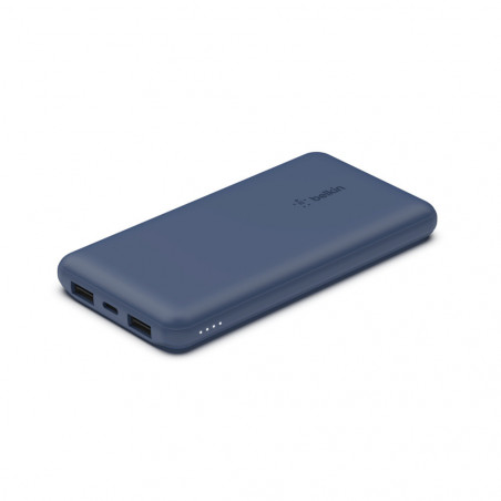 POWERBANK 10K CON CAVO USB-A USB-C - BLU