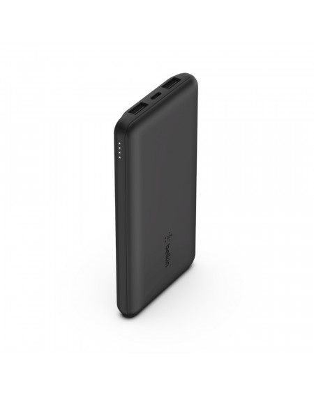 10K POWERBANK WITH USB-A USB-C CABLE - BLACK