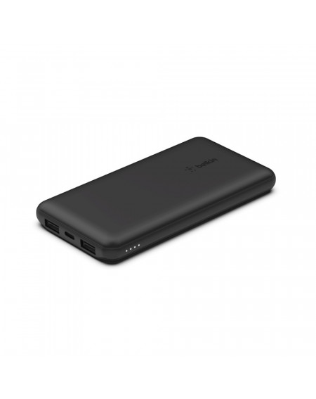 POWERBANK 10K CON CAVO USB-A USB-C - NERO