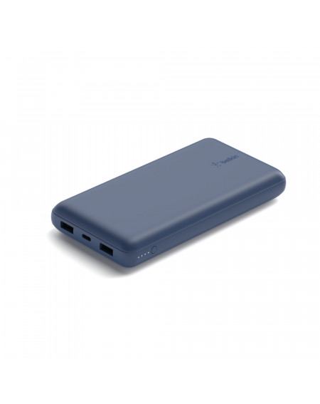 POWERBANK 15W 20K CON CAVO USB-A USB-C - BLU