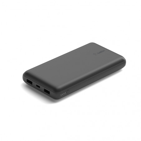 POWERBANK 15W 20K CON CAVO USB-A USB-C - NERO