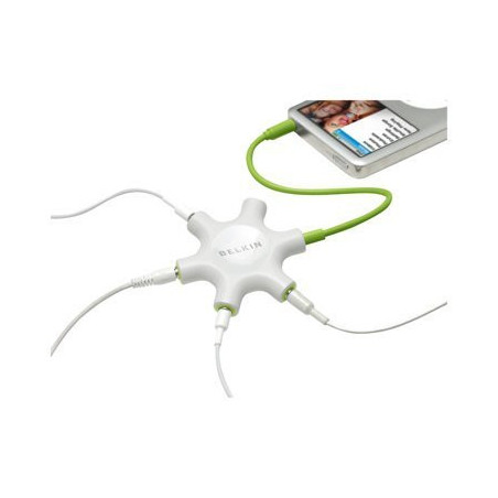 ROCKSTAR - 5-WAY AUDIO SPLITTER WHITE