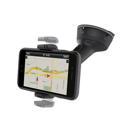 UNIVERSAL CAR MOUNT FOR WINDSHIELD OR DASHBOARD - BLACK