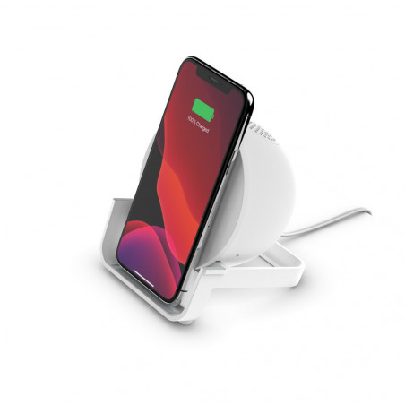 SUPPORTO DI RICARICA WIRELESS 10W CON SPEAKER - BIANCO