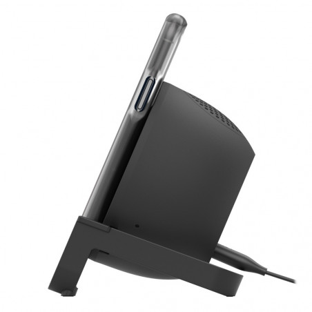 SUPPORTO DI RICARICA WIRELESS 10W CON SPEAKER - NERO