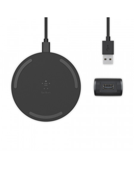 10W WIRELESS CHARGING MAT WITHOUT POWER SUPPLY - BLACK