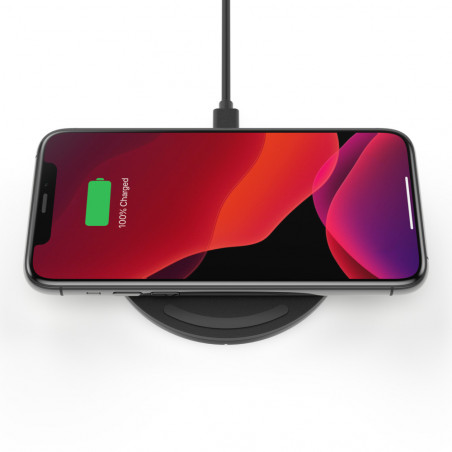 TAPPETINO DI RICARICA WIRELESS 10W SENZA ALIMENTATORE - NERO