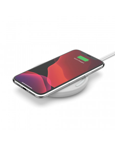 TAPPETINO DI RICARICA WIRELESS 15W SENZA ALIMENTATORE - BIANCO