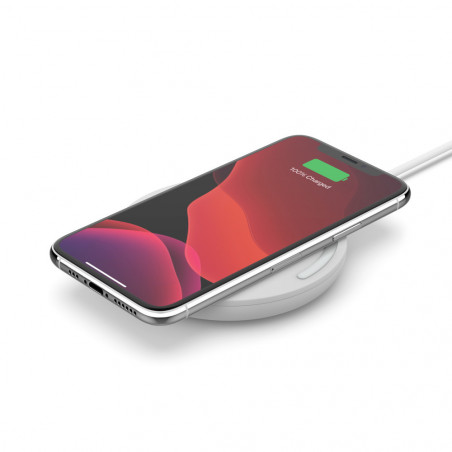 TAPPETINO DI RICARICA WIRELESS 15W SENZA ALIMENTATORE - BIANCO