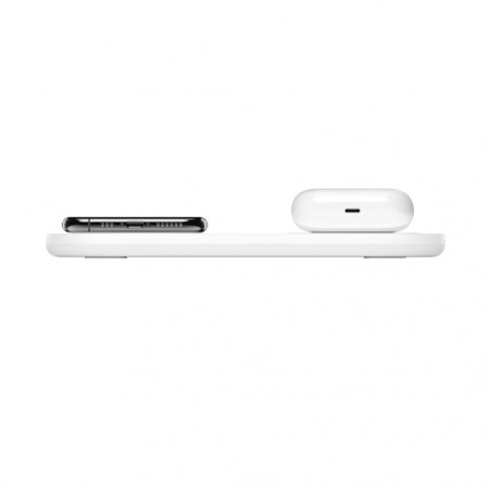 TAPPETINO DI RICARICA WIRELESS DOPPIO 2 X 15W - BIANCO