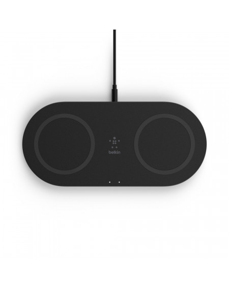 TAPPETINO DI RICARICA WIRELESS DOPPIO 2 X 15W - NERO
